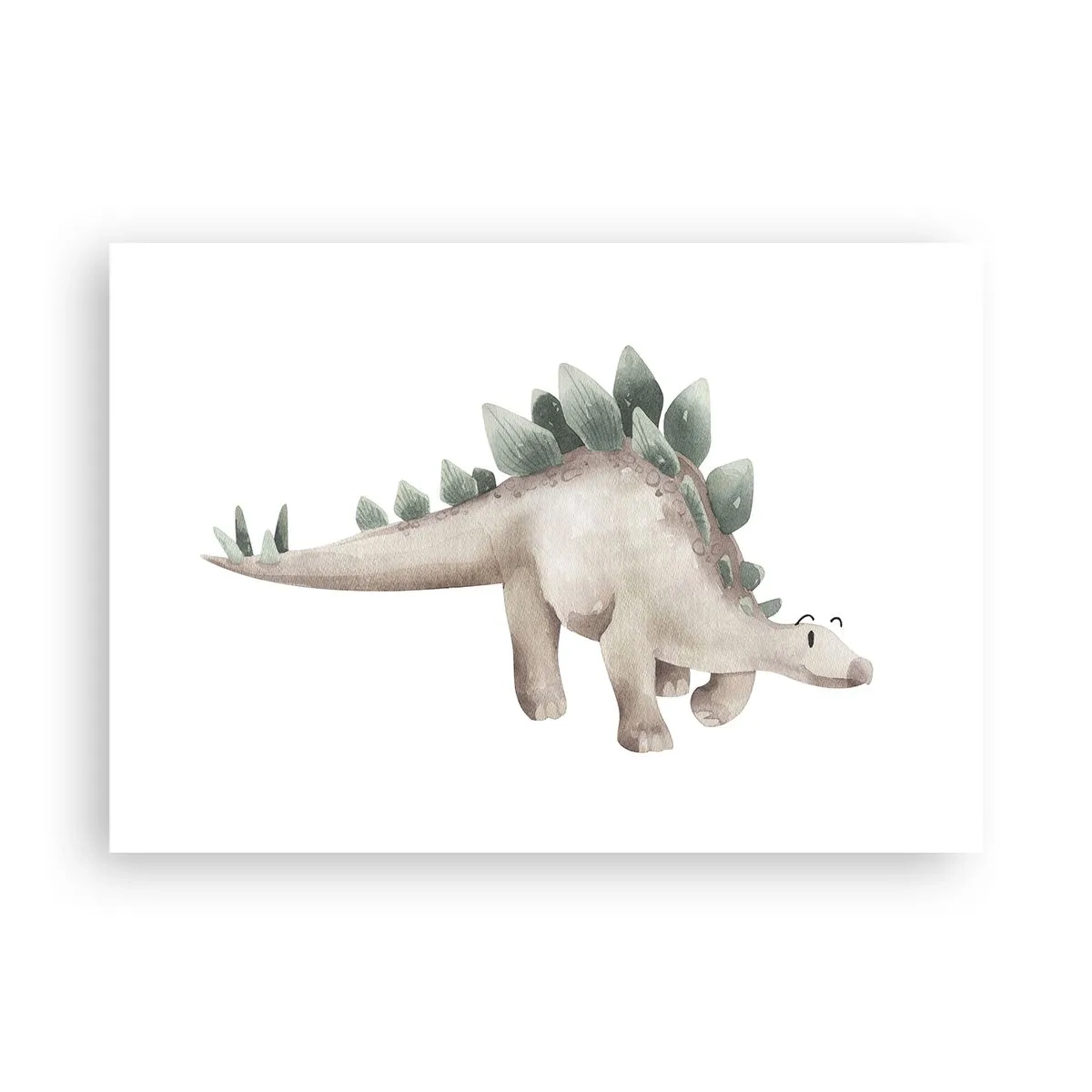 Plakat - Uroczy dinozaur w pastelowych kolorach - 100x70cm - Wasz przyjaciel - Nowoczesna dekoracja ścienna do salonu i sypialni ARTTOR