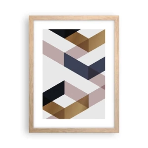 Plakat w ramie jasny dąb - Płaszczyzny i kąty - 30x40 cm