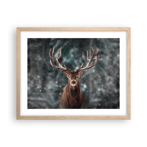 Plakat w ramie jasny dąb - Król lasu ukoronowany - 50x40 cm