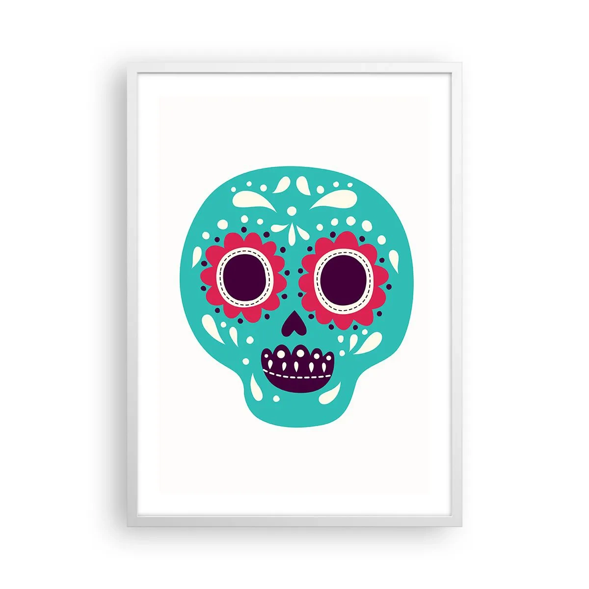 Plakat w białej ramie - Życie – zabawa aż do śmierci - 50x70 cm