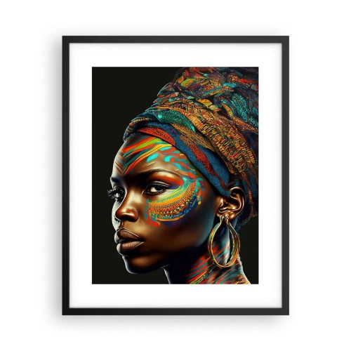 Plakat w czarnej ramie - Afrykańska królowa - 40x50 cm