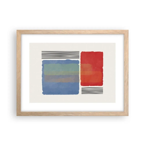 Plakat w ramie jasny dąb - Duch i litera geometrii - 40x30 cm