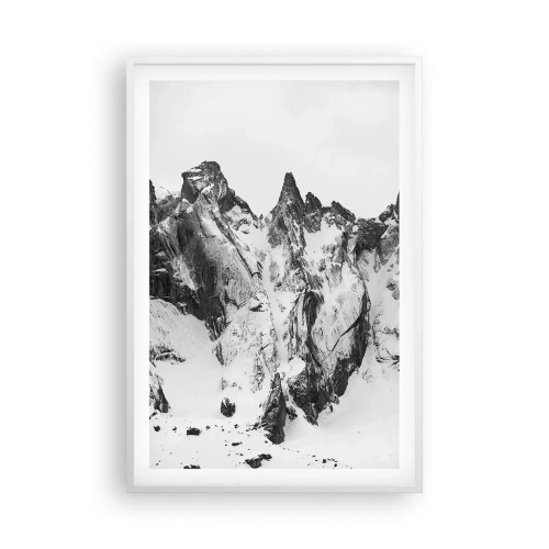 Plakat w białej ramie - Granitowa groźna grań - 61x91 cm
