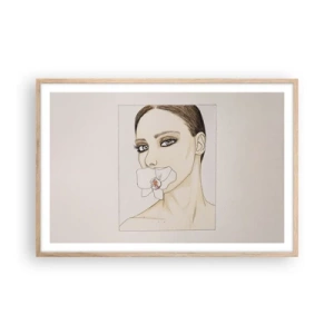 Plakat w ramie jasny dąb - Symbol elegancji i piękna - 91x61 cm
