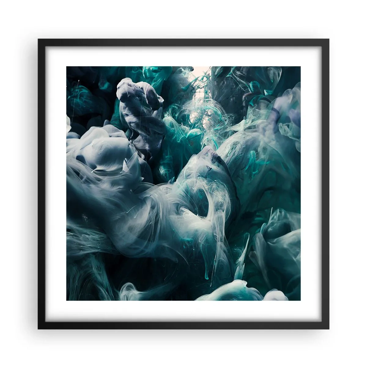 Plakat w czarnej ramie - Ruch koloru - 50x50 cm