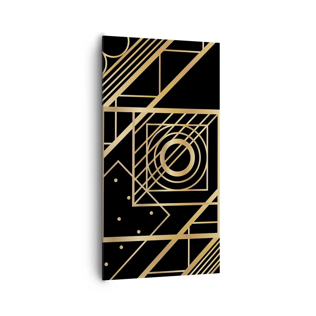 Obraz na płótnie - Złota geometria - 65x120 cm