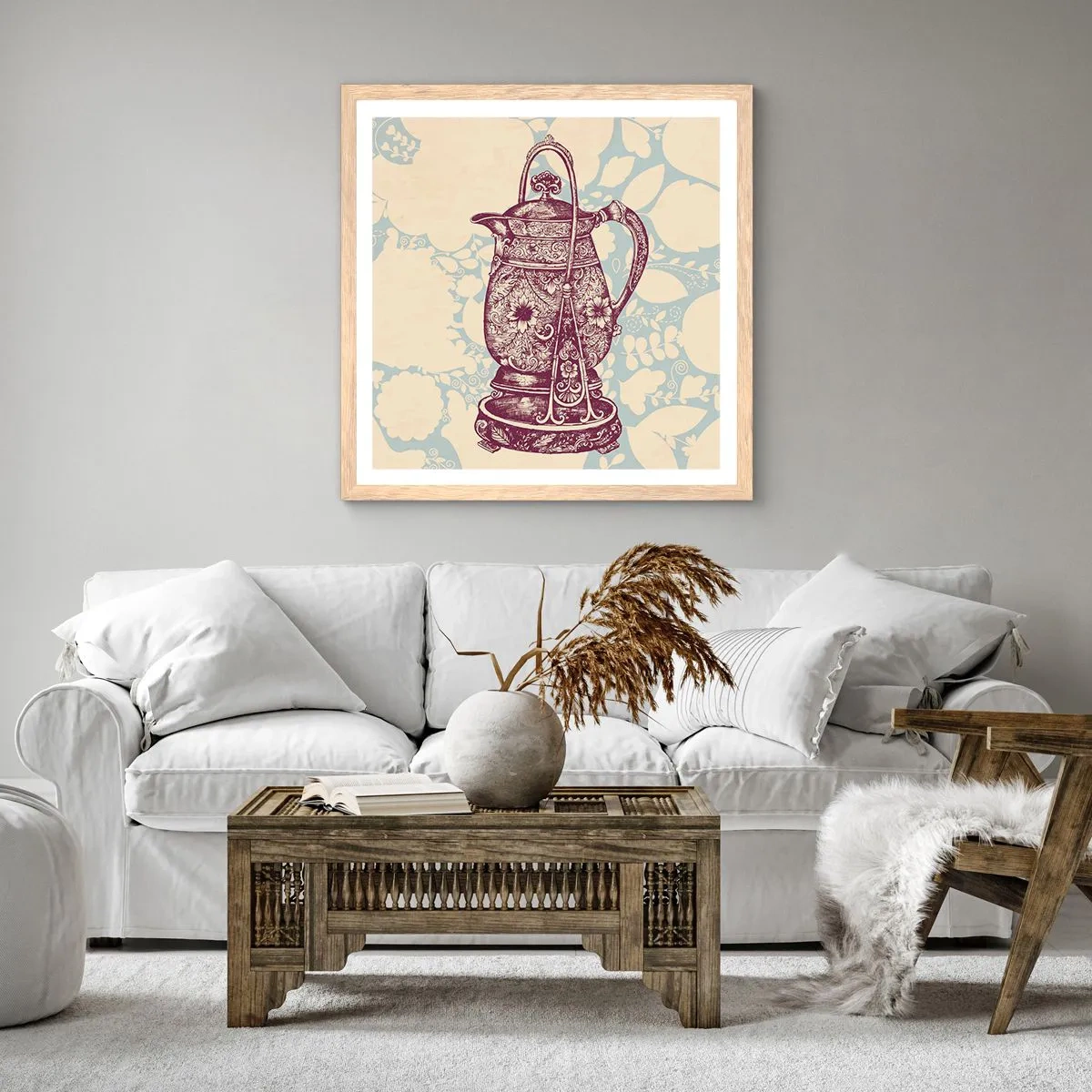 Plakat w ramie jasny dąb - Uroda codzienności - 40x40 cm