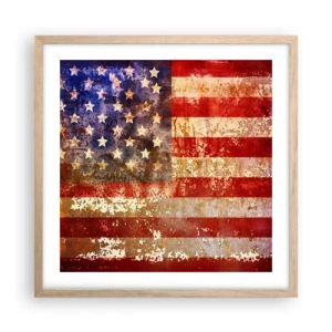 Plakat w ramie jasny dąb - Chwała nie przemija - 50x50 cm