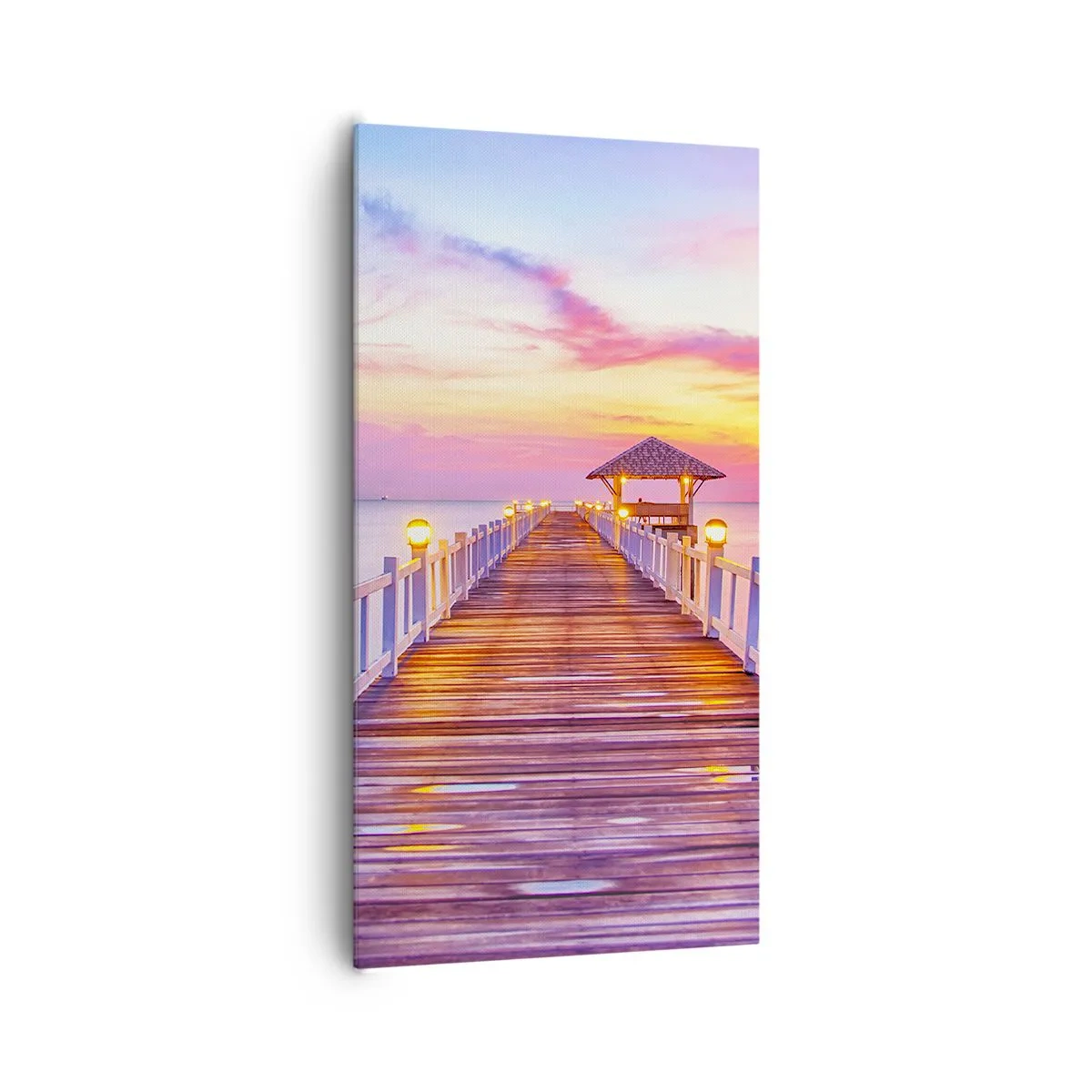 Obraz na płótnie - Liliowo-złota cisza wieczoru - 65x120 cm