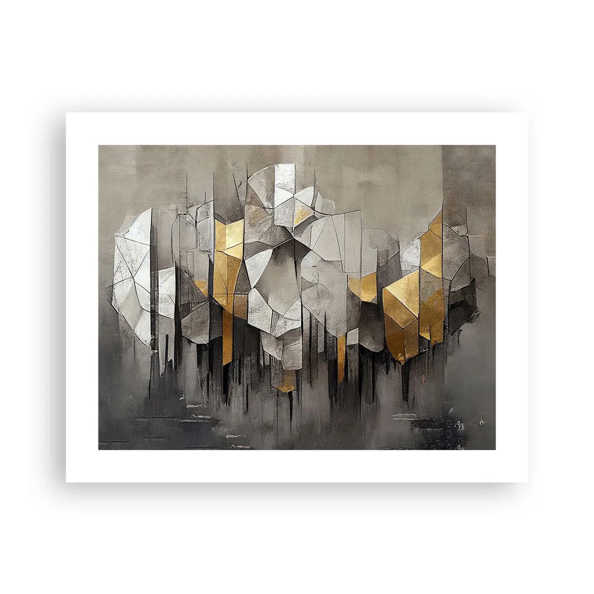 Plakat - Kompozycja z lodu i światła - 50x40 cm