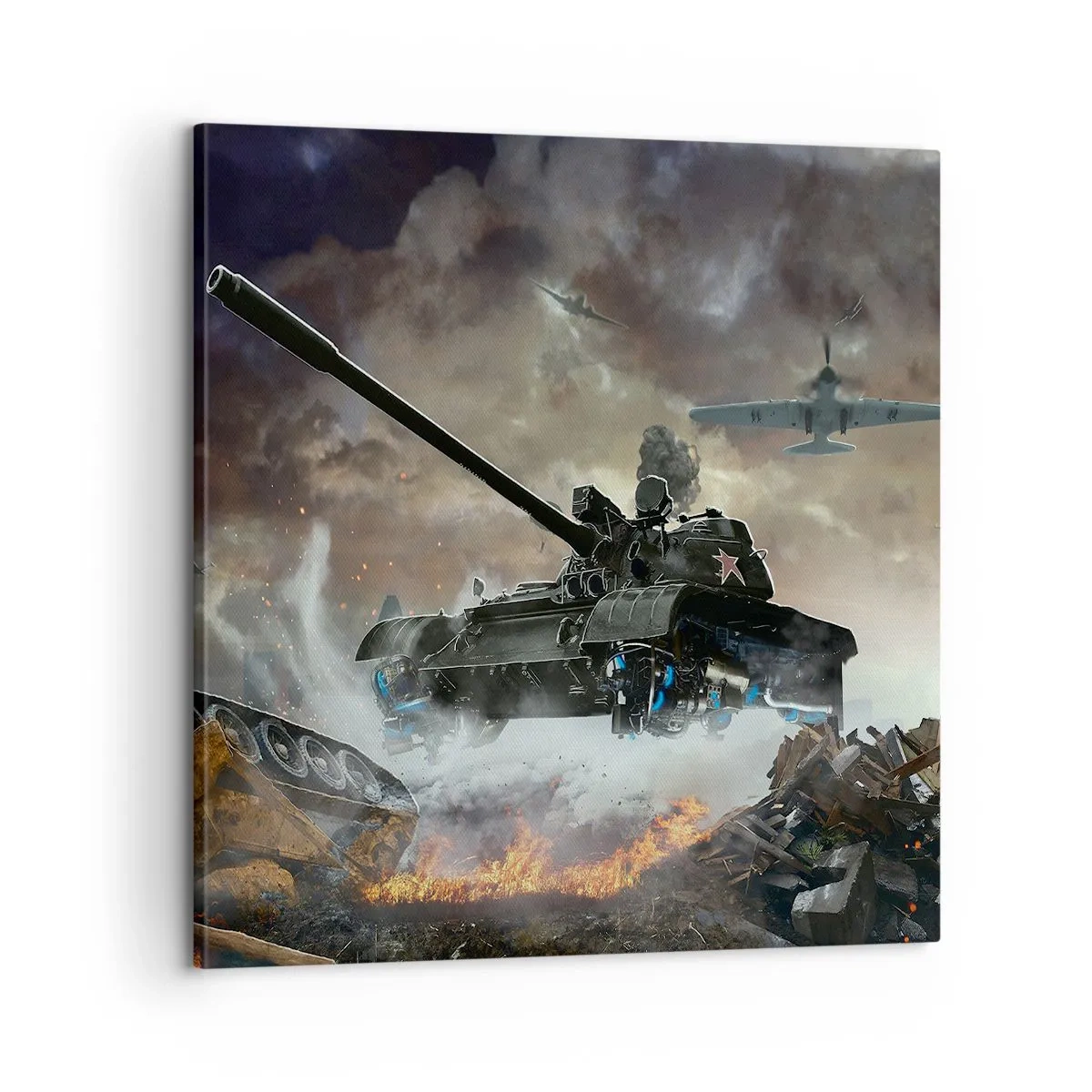 Obraz na płótnie - Bitwa jest straszna i piękna - 60x60 cm