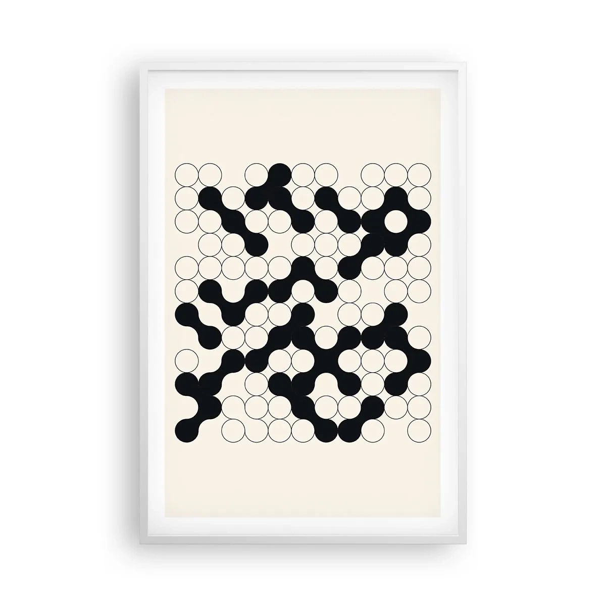 Plakat w białej ramie - Chińska gra – wariacja - 61x91 cm
