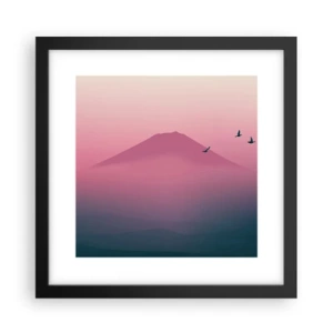 Plakat w czarnej ramie - Wędrowcy ponad chmurami - 30x30 cm