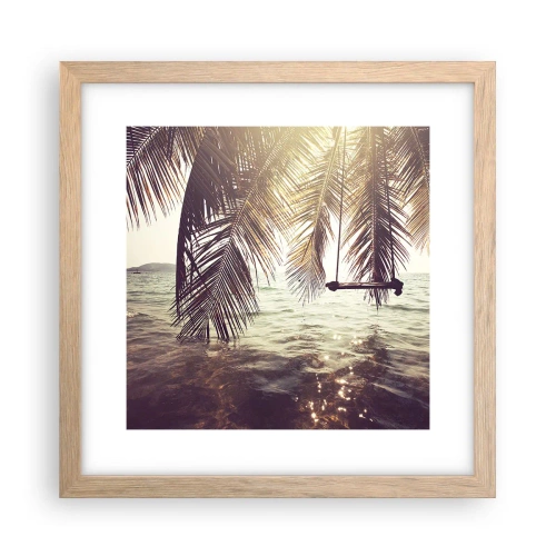 Plakat w ramie jasny dąb - Można bujać w obłokach do woli - 30x30 cm
