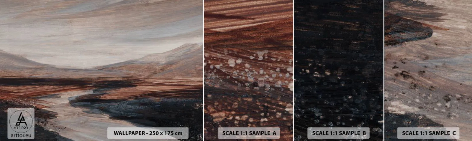 Fototapeta Próbka Standard Eco - Spokojna dolina - Pejzaż, Krajobraz, Sztuka - 100x30 cm