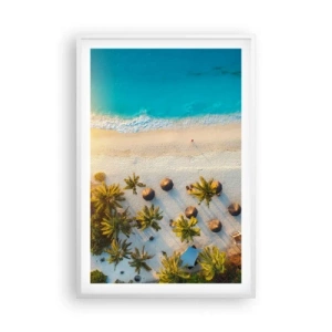 Plakat w białej ramie - Witaj w raju - 61x91 cm