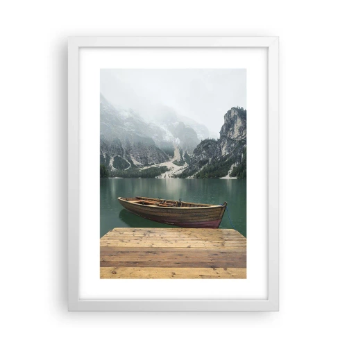 Plakat w białej ramie - "I dumne opoki czoła" - 30x40 cm