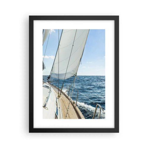 Plakat w czarnej ramie - Ahoj, przygodo - 30x40 cm