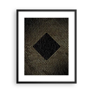 Plakat w czarnej ramie - Geometria w stylu glamour - 40x50 cm