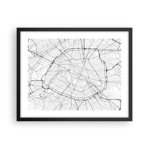 Plakat w czarnej ramie - Kwiat Paryża - 50x40 cm