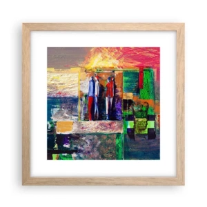 Plakat w ramie jasny dąb - Relacje i emocje - 30x30 cm