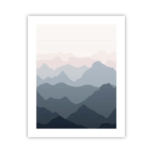 Plakat - Fale gór - 40x50 cm