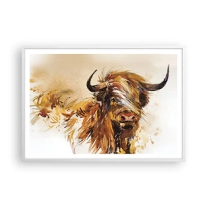 Plakat w białej ramie - Duma łowcy - 100x70 cm