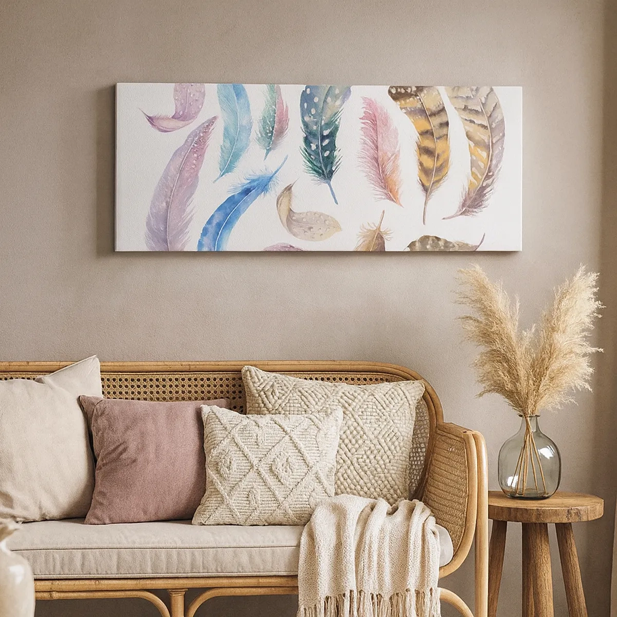 Obraz na płótnie - Lekkie, pstrokate i wielobarwne - 30x30 cm