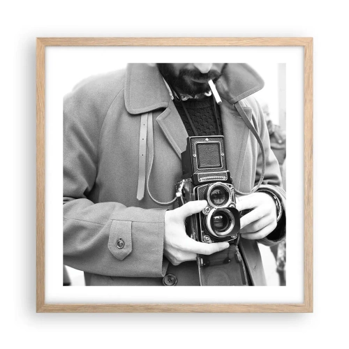 Plakat w ramie jasny dąb - W stylu retro - 50x50 cm