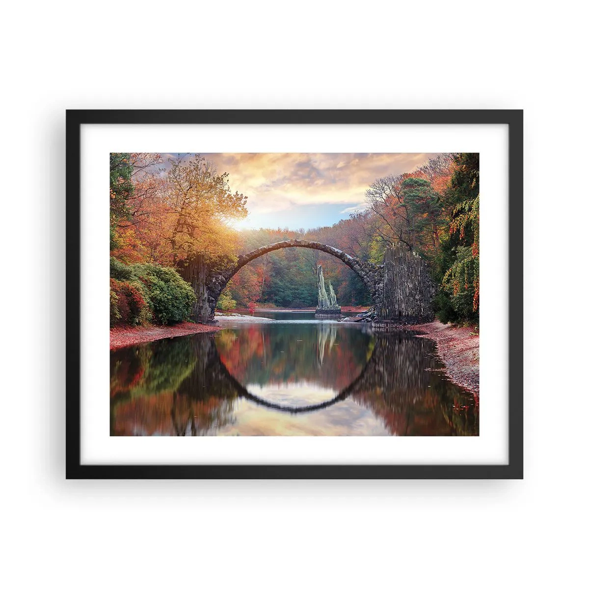 Plakat w czarnej ramie - Po drugiej stronie lustra - 50x40 cm