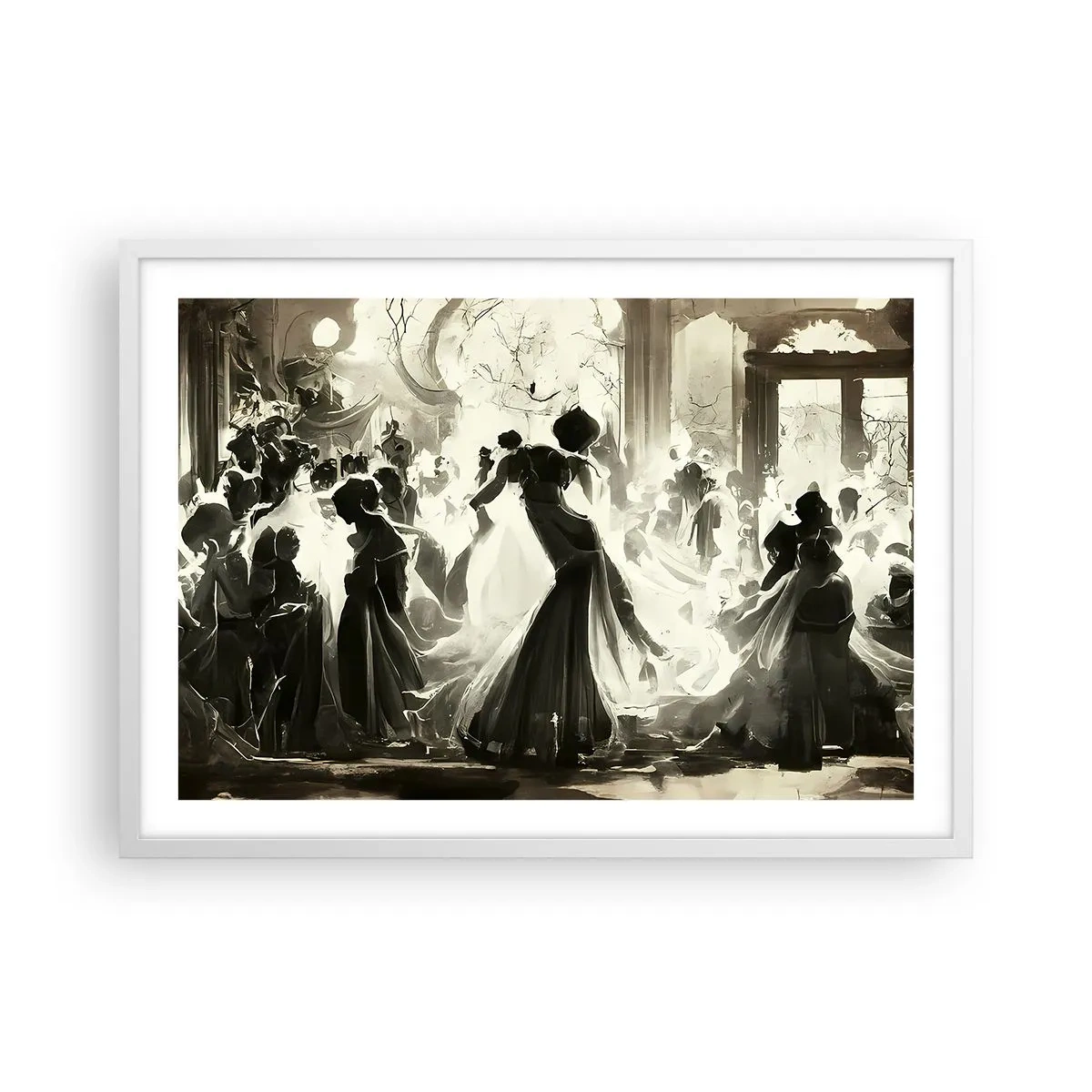 Plakat w białej ramie - Wielka maskarada - 70x50 cm