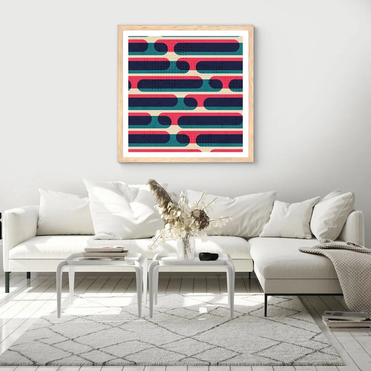 Plakat w ramie jasny dąb - W głąb i do przodu - 60x60 cm