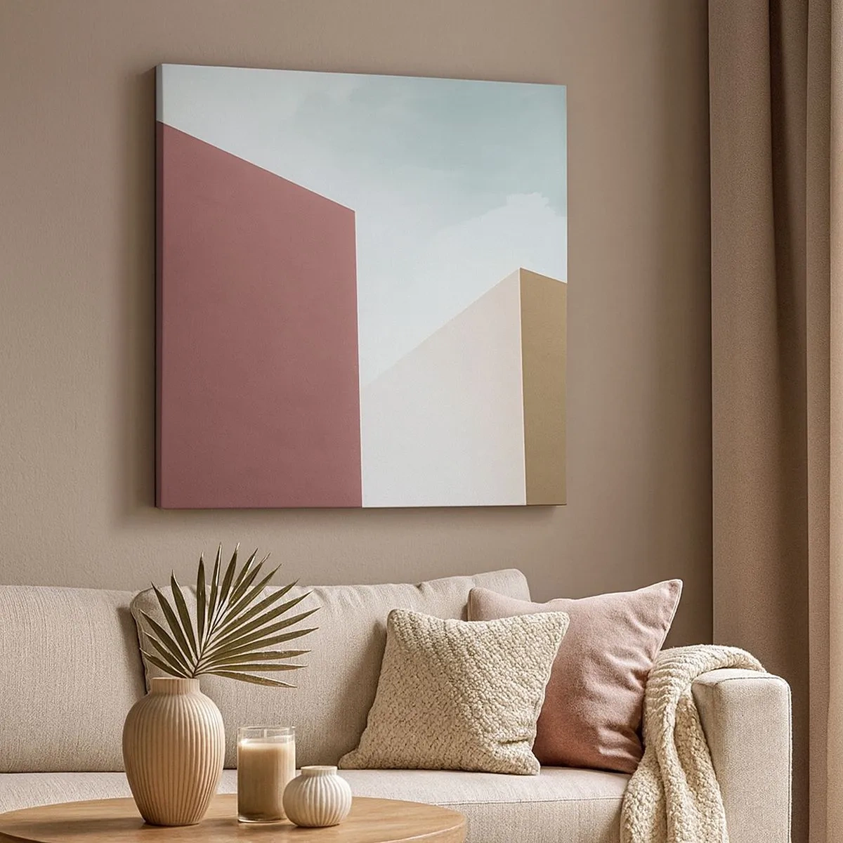 Obraz na płótnie - Geometria słonecznego lata - 30x30 cm