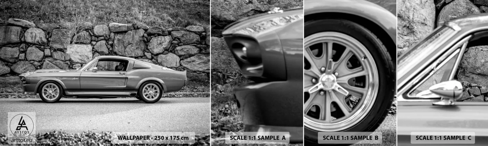 Fototapeta Próbka Samoprzylepna Deluxe Sticker - Legenda lat 60. - Samochód Vintage, Motoryzacja, Samochód Sportowy - 100x30 cm