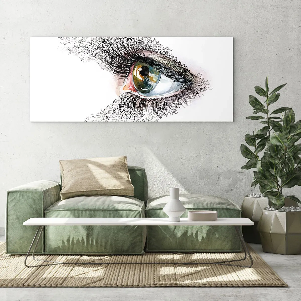 Obraz na szkle - Zajrzyj wprost do duszy - 90x30 cm
