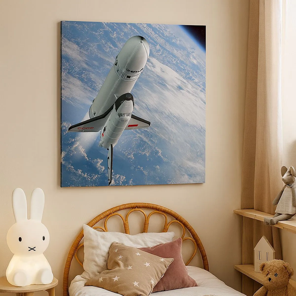 Obraz na płótnie - Kosmiczne wniebowstąpienie - 30x30 cm