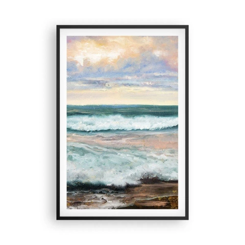 Plakat w czarnej ramie - Tutaj wygładzisz duszę - 61x91 cm