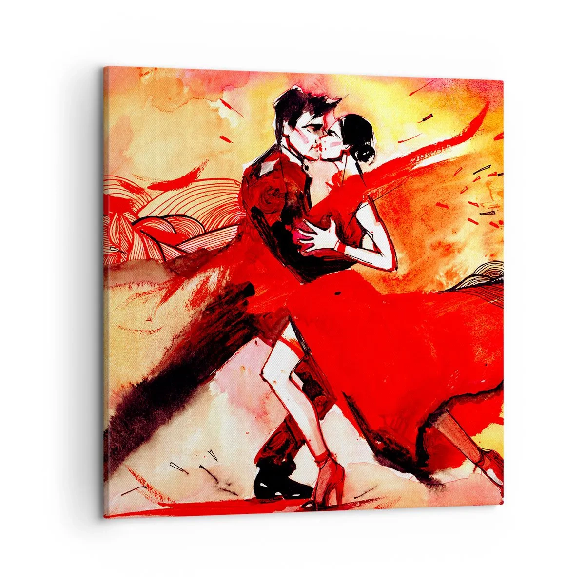 Obraz na płótnie - Purpurowy rytm namiętności - 50x50 cm