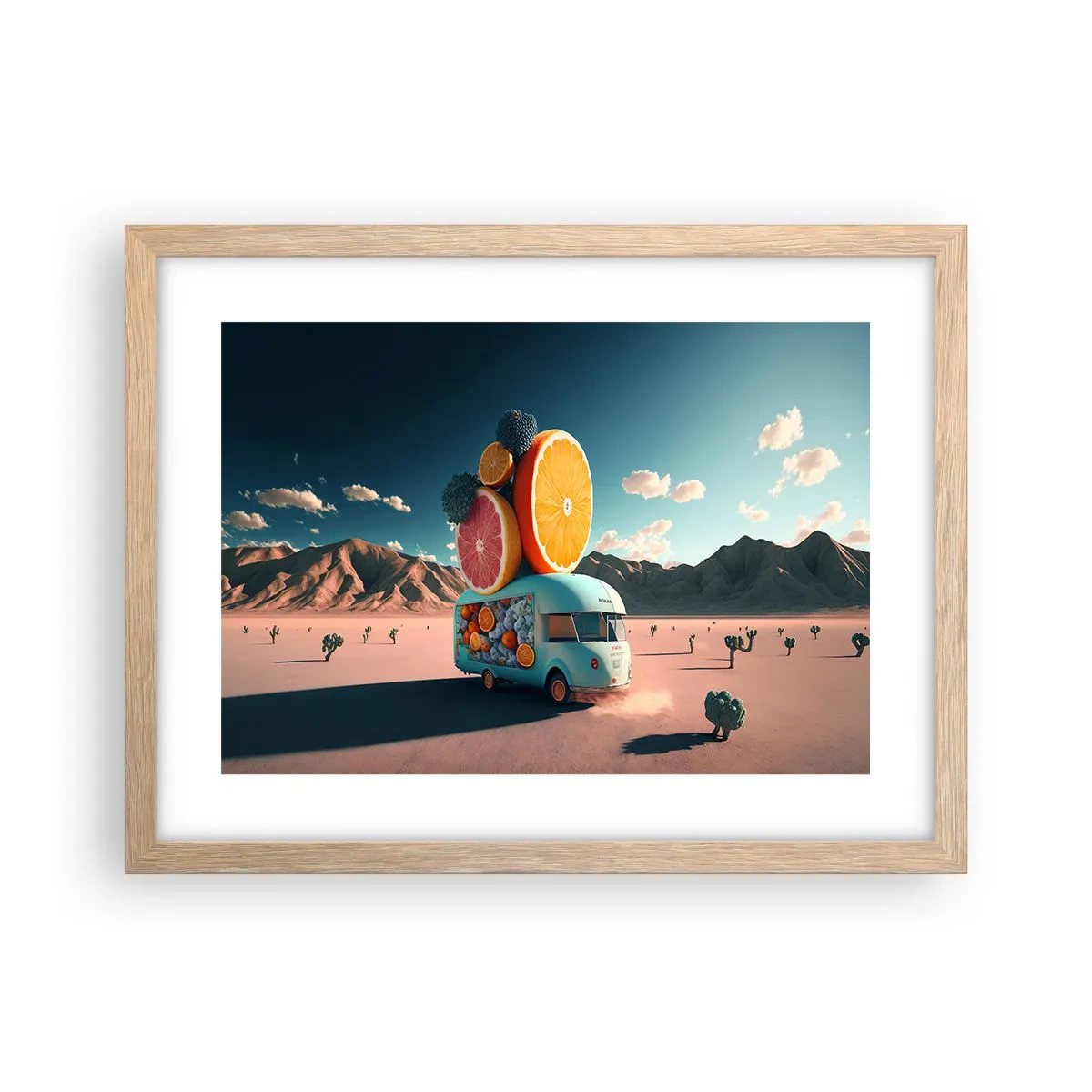 Plakat w ramie jasny dąb - Smak wakacji - 40x30 cm