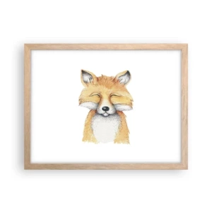 Plakat w ramie jasny dąb - Lisie humory - 40x30 cm
