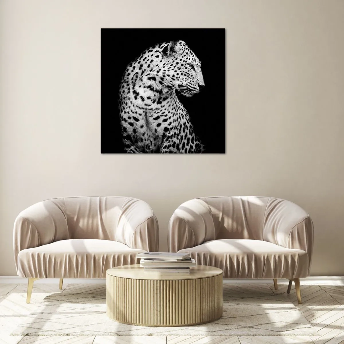 Obraz na szkle - Prawy profil doskonały! - 60x60 cm