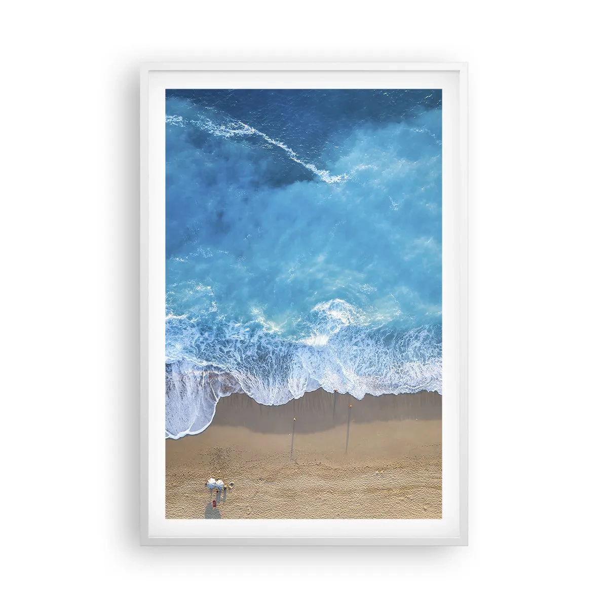 Plakat w białej ramie - Siła błękitu - 61x91 cm