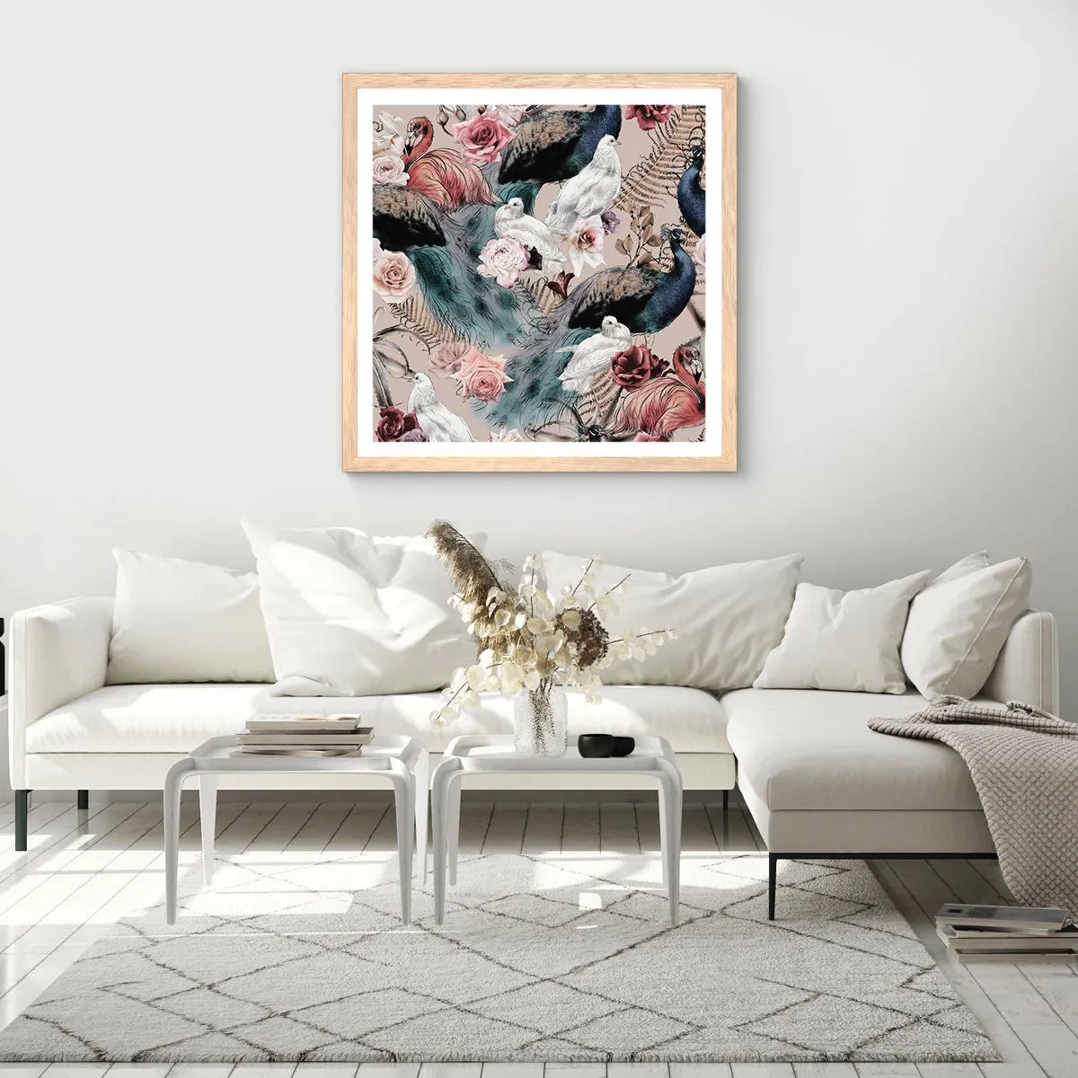 Plakat w ramie jasny dąb - W pałacowym ogrodzie - 40x40 cm