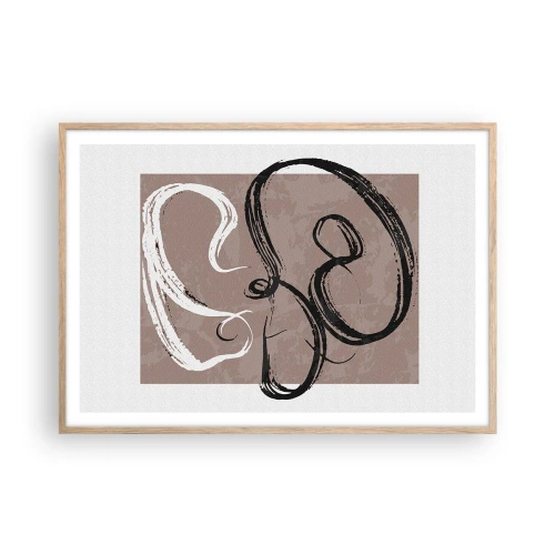 Plakat w ramie jasny dąb - Kompozycja – poszukiwanie pełni - 100x70 cm