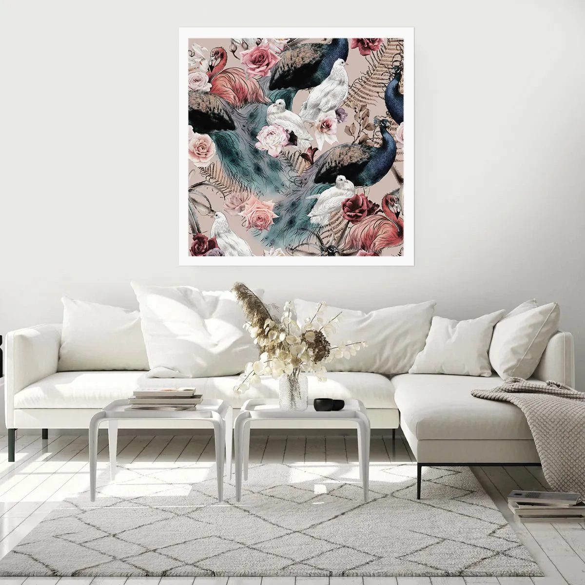 Plakat - W pałacowym ogrodzie - 50x50 cm