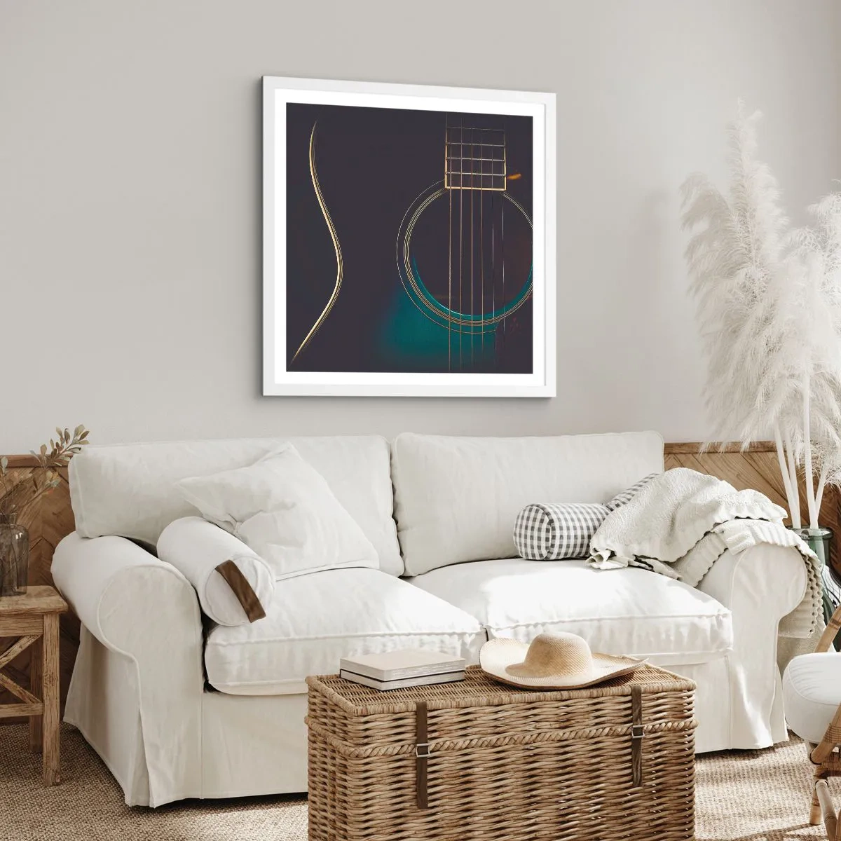 Plakat w białej ramie - Chwila zanim zabrzmi - 60x60 cm