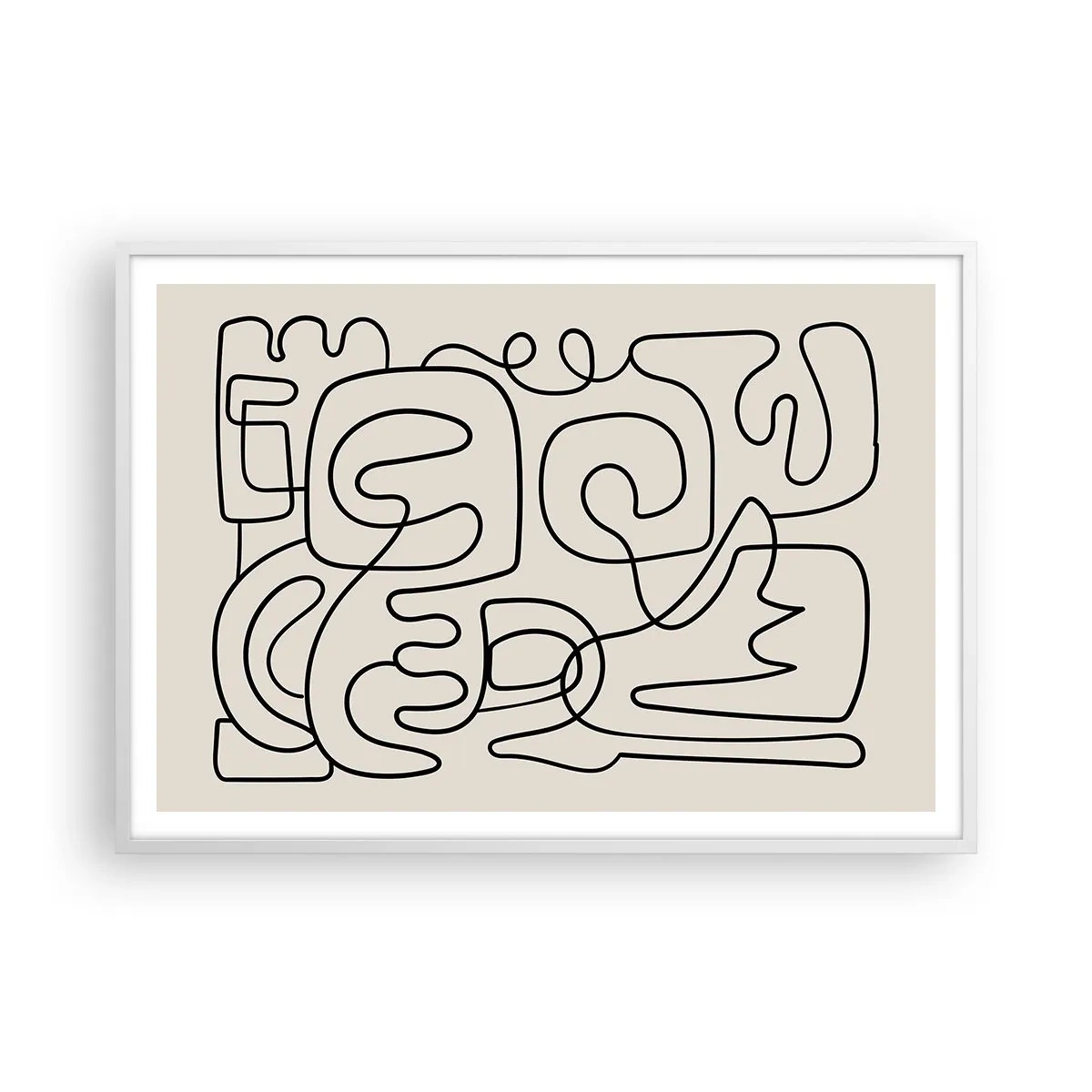 Plakat w białej ramie - Po śladzie - 100x70 cm