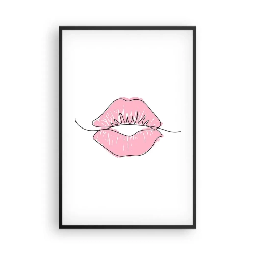 Plakat w czarnej ramie - Gotowy do pocałunku? - 61x91 cm