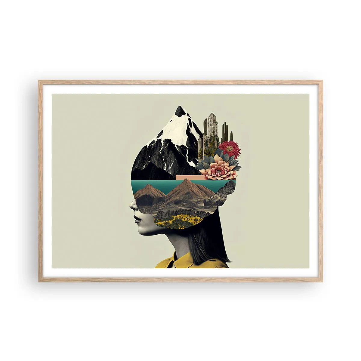 Plakat w ramie jasny dąb - Kobieta – zawsze tajemnica - 100x70 cm