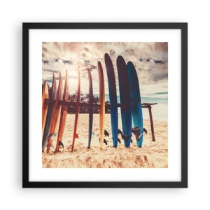 Plakat w czarnej ramie - Dobranoc, do jutra - 40x40 cm